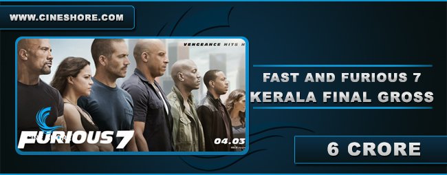 Fast & Furious 7 Kerala Collection Image