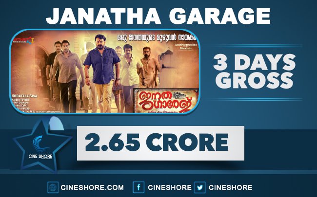 janatha-garage-3-days-kerala-collections